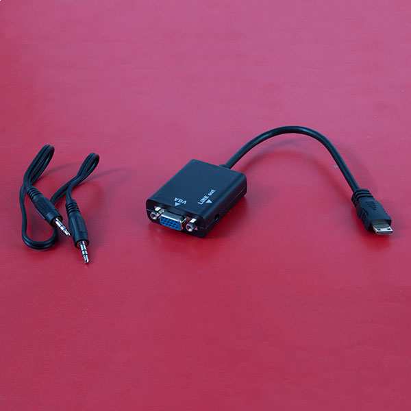 مبدل Mini HDMI به VGA به همراه خروجی صدا 