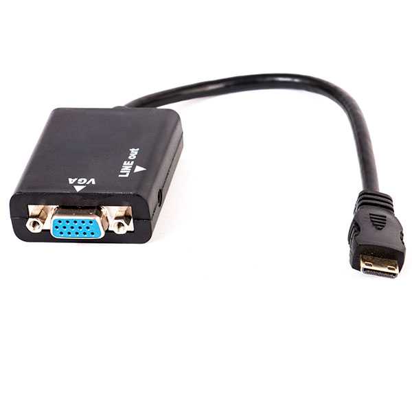 مبدل Mini HDMI به VGA به همراه خروجی صدا 