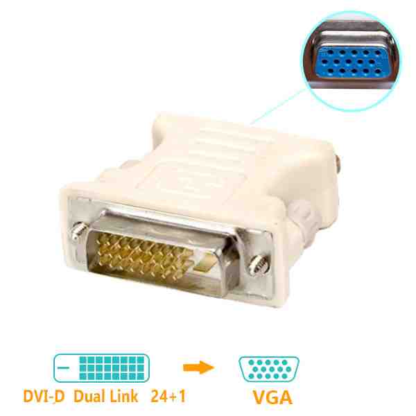تبدیل DVI-D به VGA نری به مادگی 