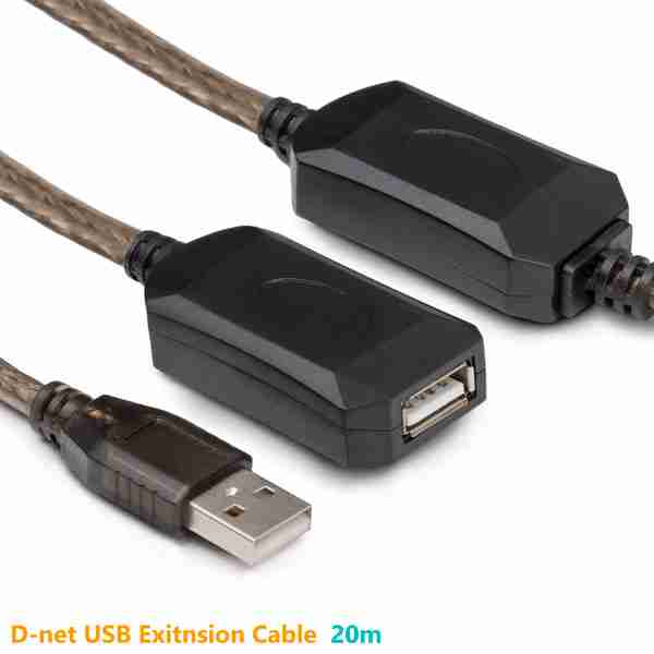 کابل افزایش USB برد دار 20 متری دی نت 