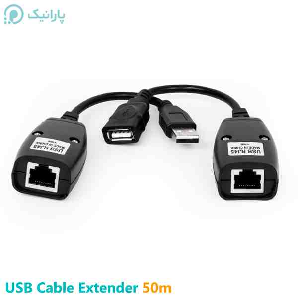 دستگاه افزایش طول USB با کابل شبکه تا 50 متر مدل USB-RJXT
