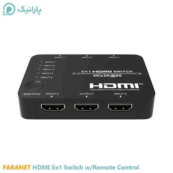 سوئيچ 5 پورت 2.0 HDMI با ریموت کنترل فرانت