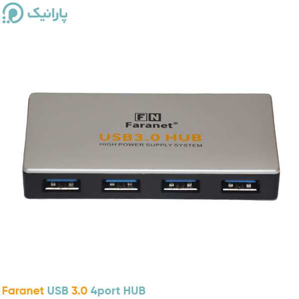 هاب 4 پورت USB 3.0 فرانت با مبدل TYPE C